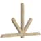 Ekena Millwork Kennewick Rough Sawn Timber Gable Bracket, Douglas Fir, 84"W x 49"H x 4"D x 4"F, 14/12 Pitch GBW084X49X0404KEN00RDF - alternate 3